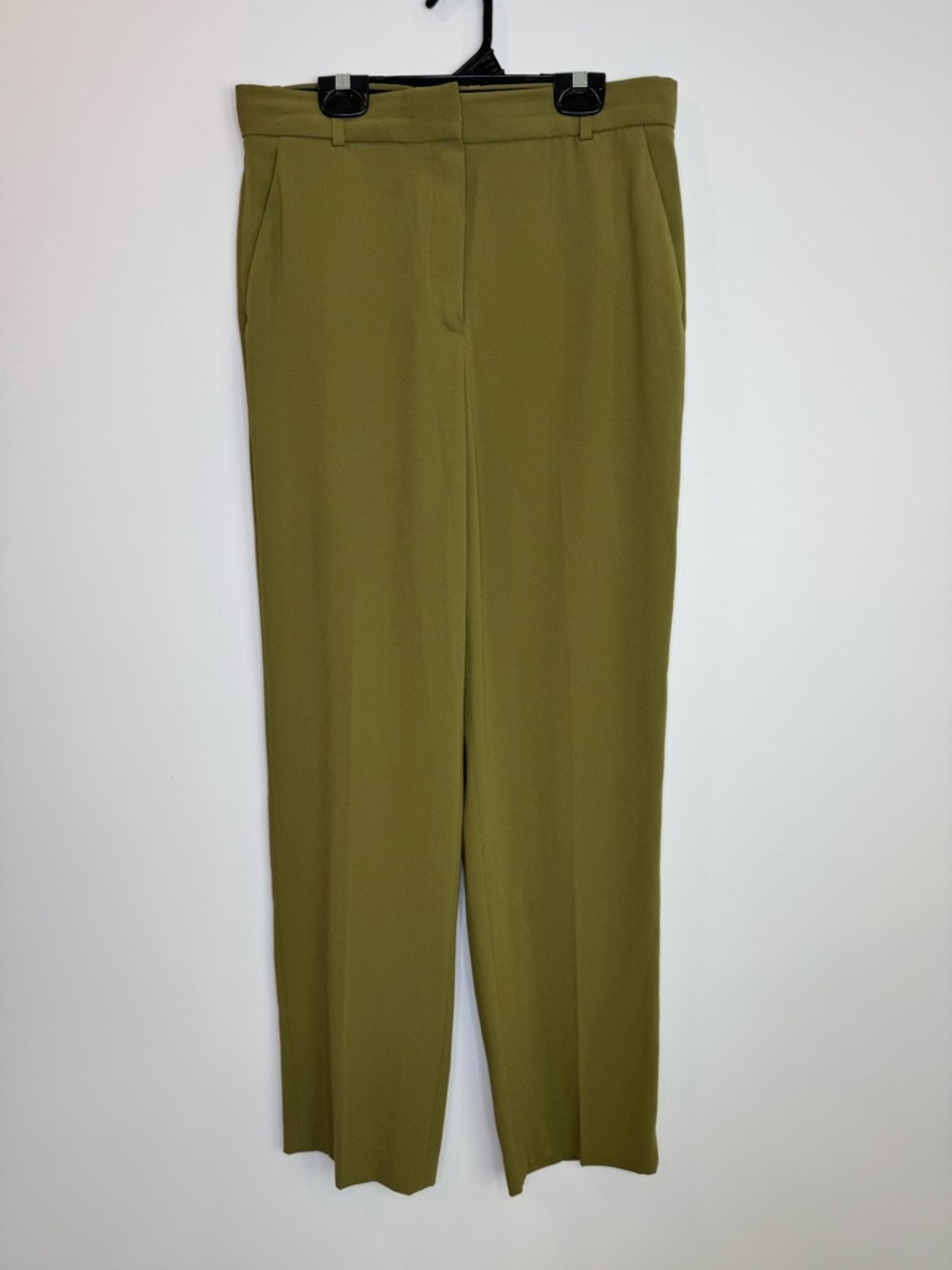 Aritzia Babaton Agency crepe StraightLeg Green Dress Pants size 8 drape tailored